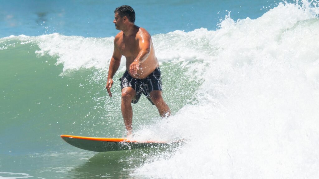 Man practicing mindfulness meditation to reduce stress after 40
